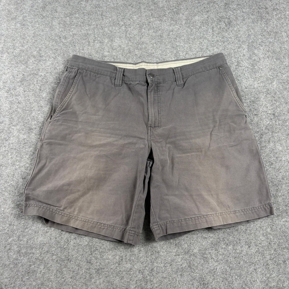 Columbia Shorts Mens 38 Gray Canvas Utility Cargo Hiking Outdoor Summer Sun Fade